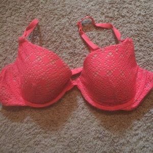 Pink net bra victor secret